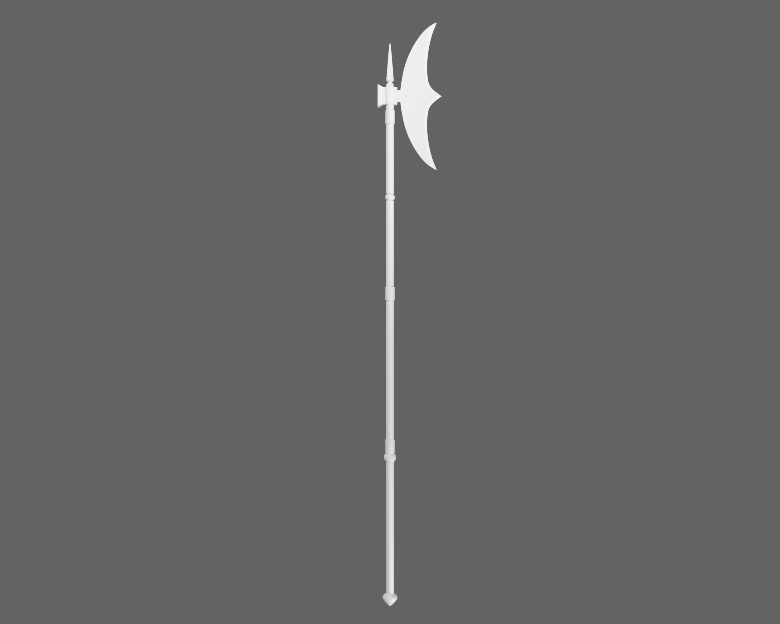 Ancient Indo Persian Scythe Low-poly 3D model_6