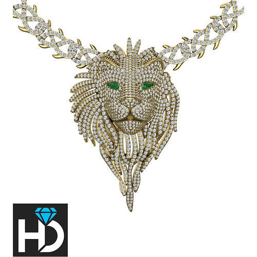 Iced out The Lion King Head  3D print model
