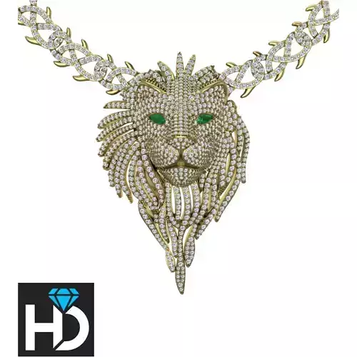 Iced out The Lion King Head 