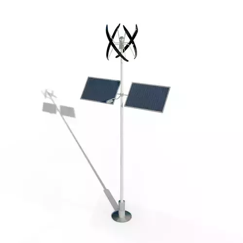 votovoltaic and wind power hybrid eletric pole power plant