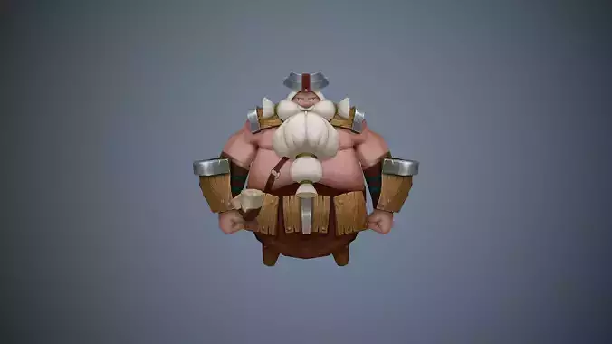 Dwarf Shop Owner --P5 Low-poly 3D model