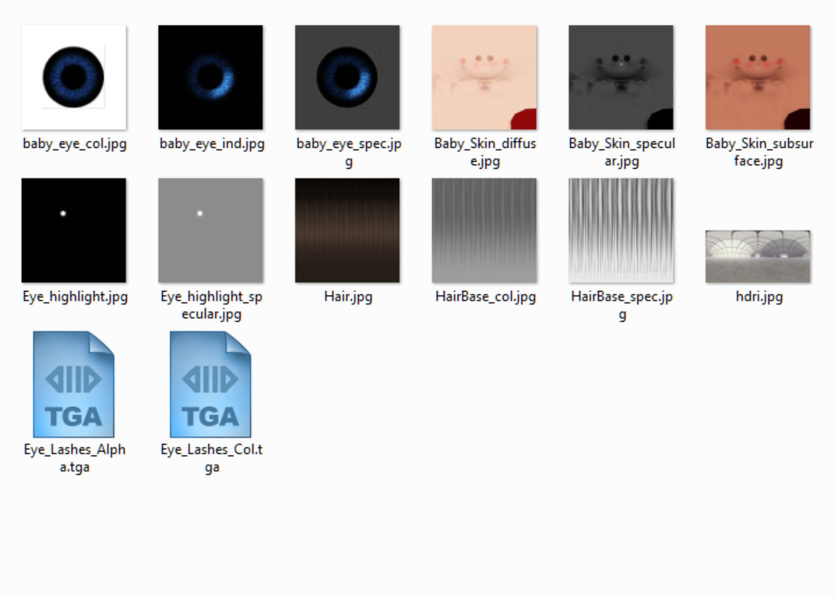 Cartoon Baby Boy 3d Model Rigged 3D model_11