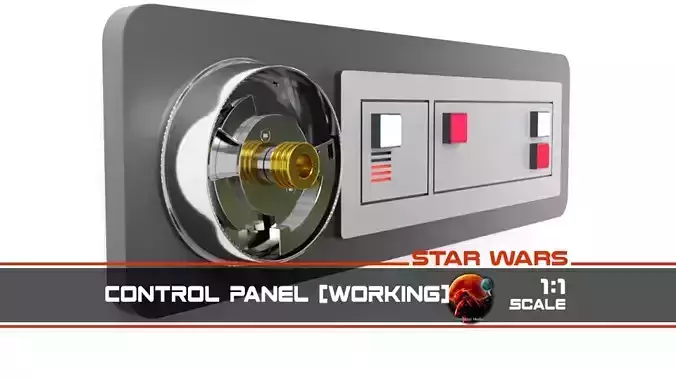 Star Wars Control panel working version 3D print model