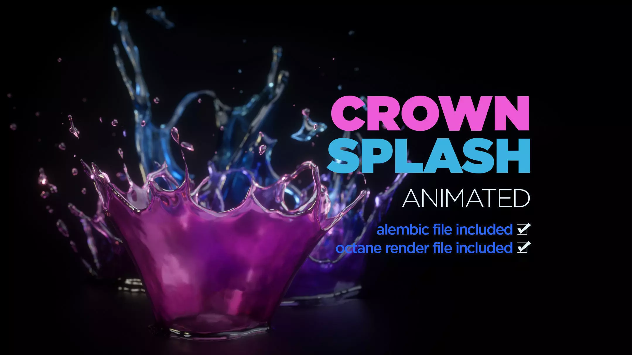 Crown Splash Animated  3D model_0
