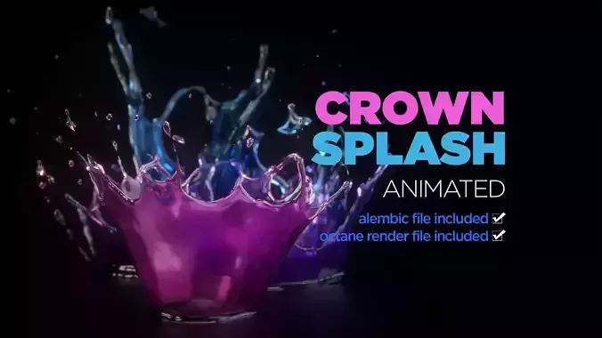 Crown Splash Animated  3D model