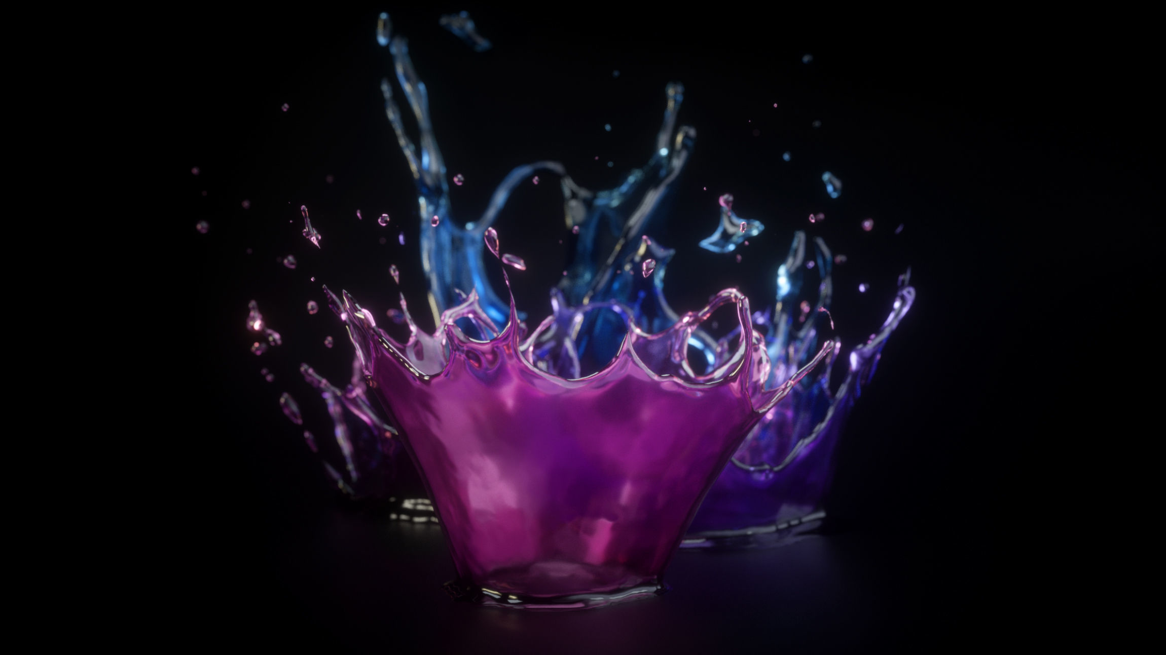 Crown Splash Animated  3D model_3