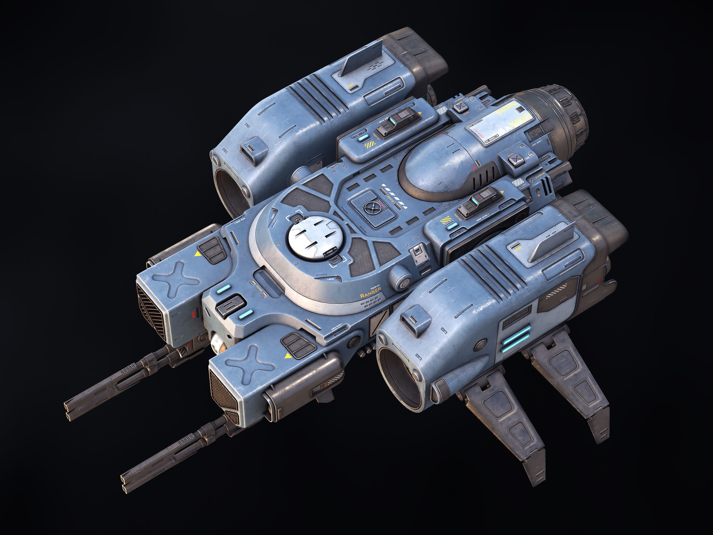 Ranger Spaceship 3D model_2