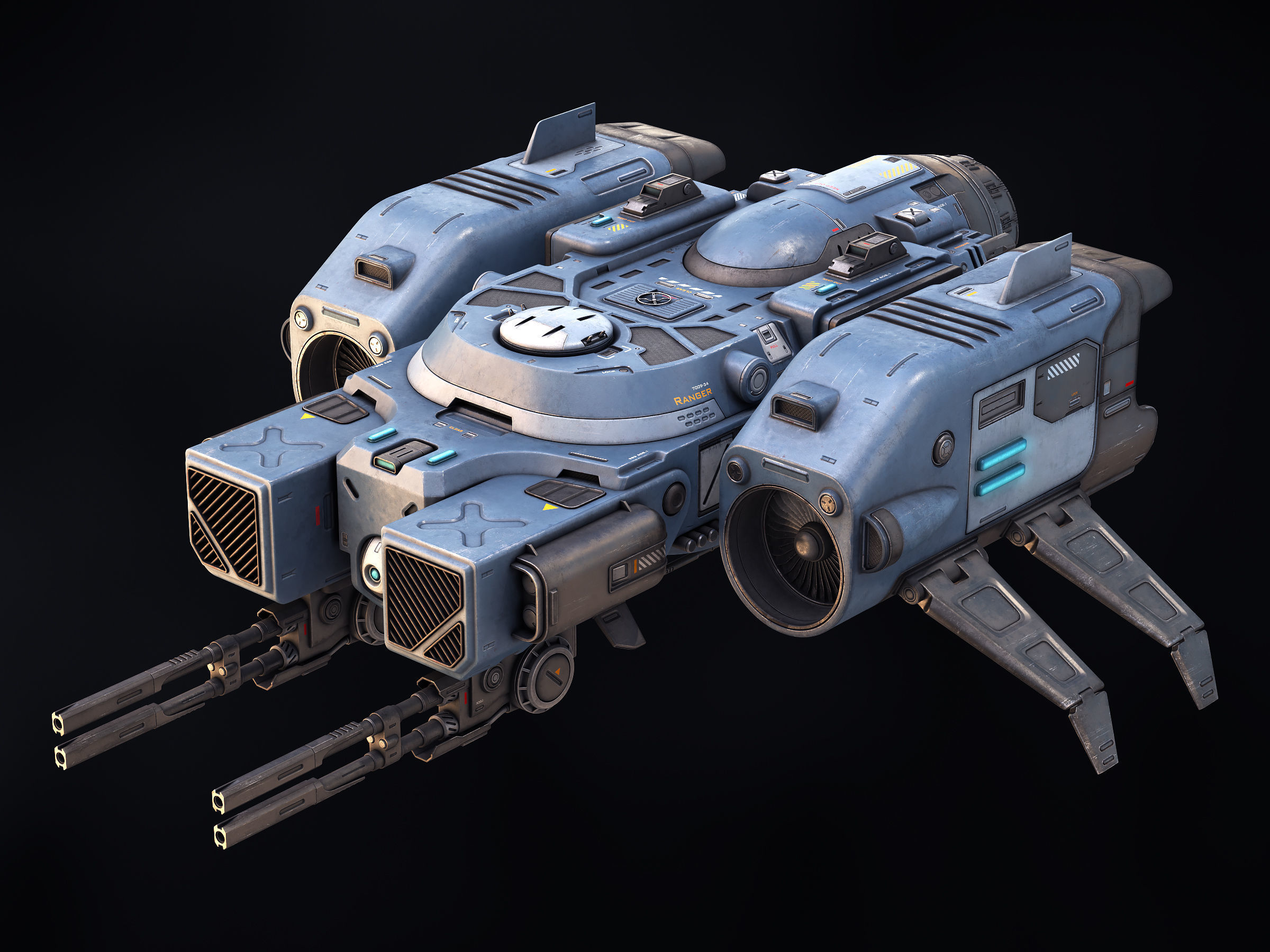 Ranger Spaceship 3D model_1