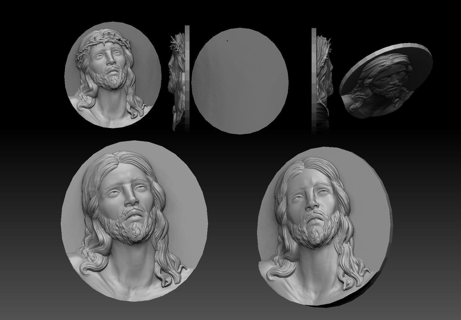 jesus head 3D print model_7