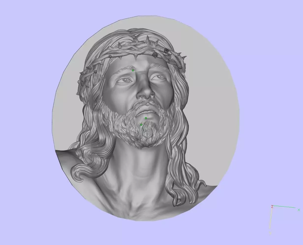 jesus head 3D print model_0