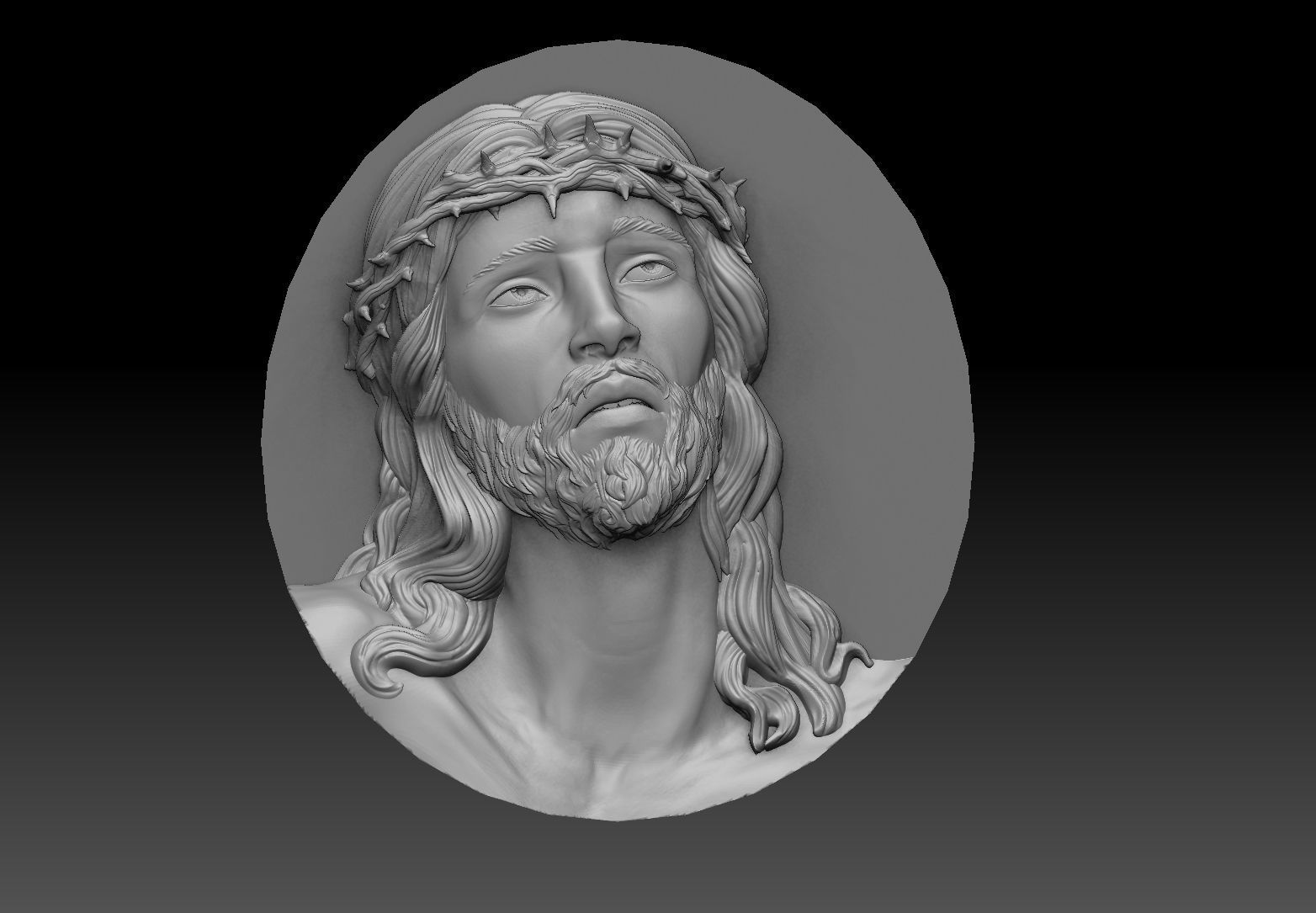 jesus head 3D print model_5