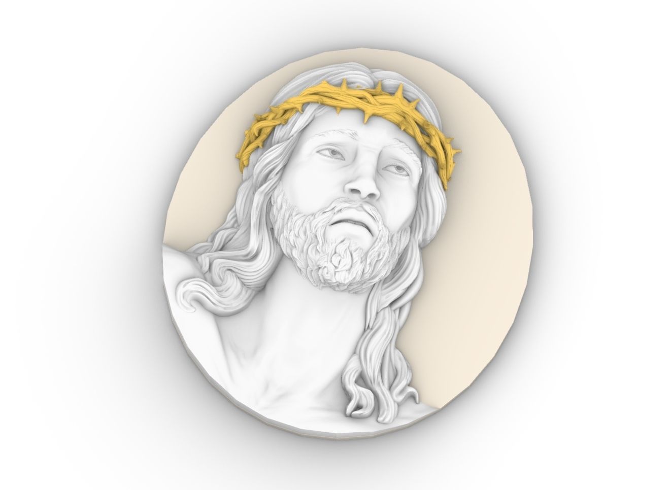 jesus head 3D print model_1