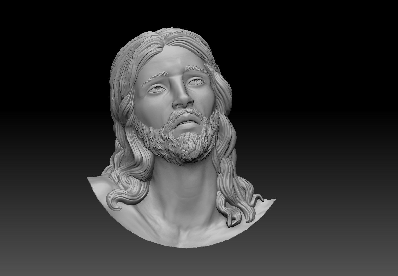 jesus head 3D print model_6