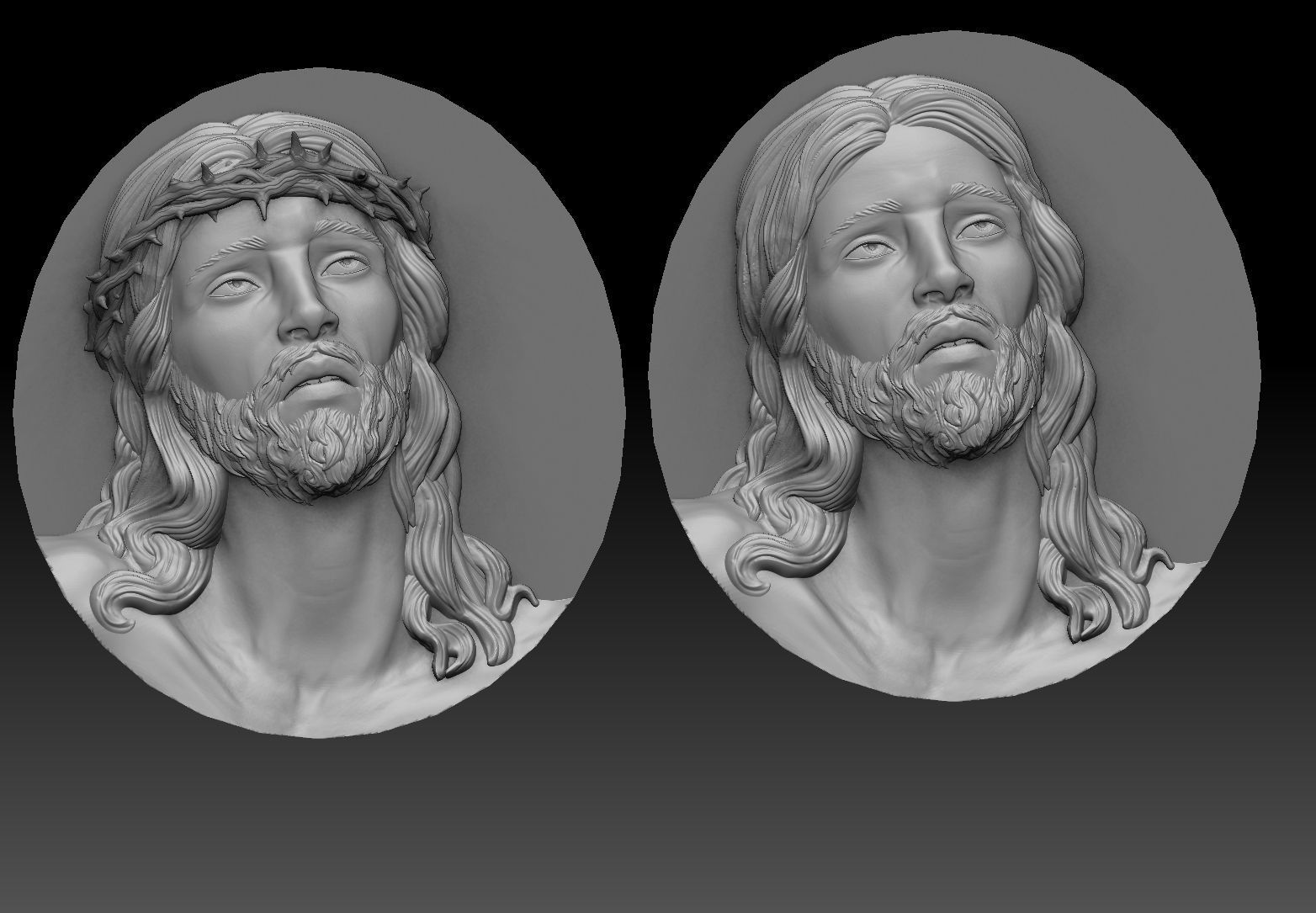 jesus head 3D print model_3