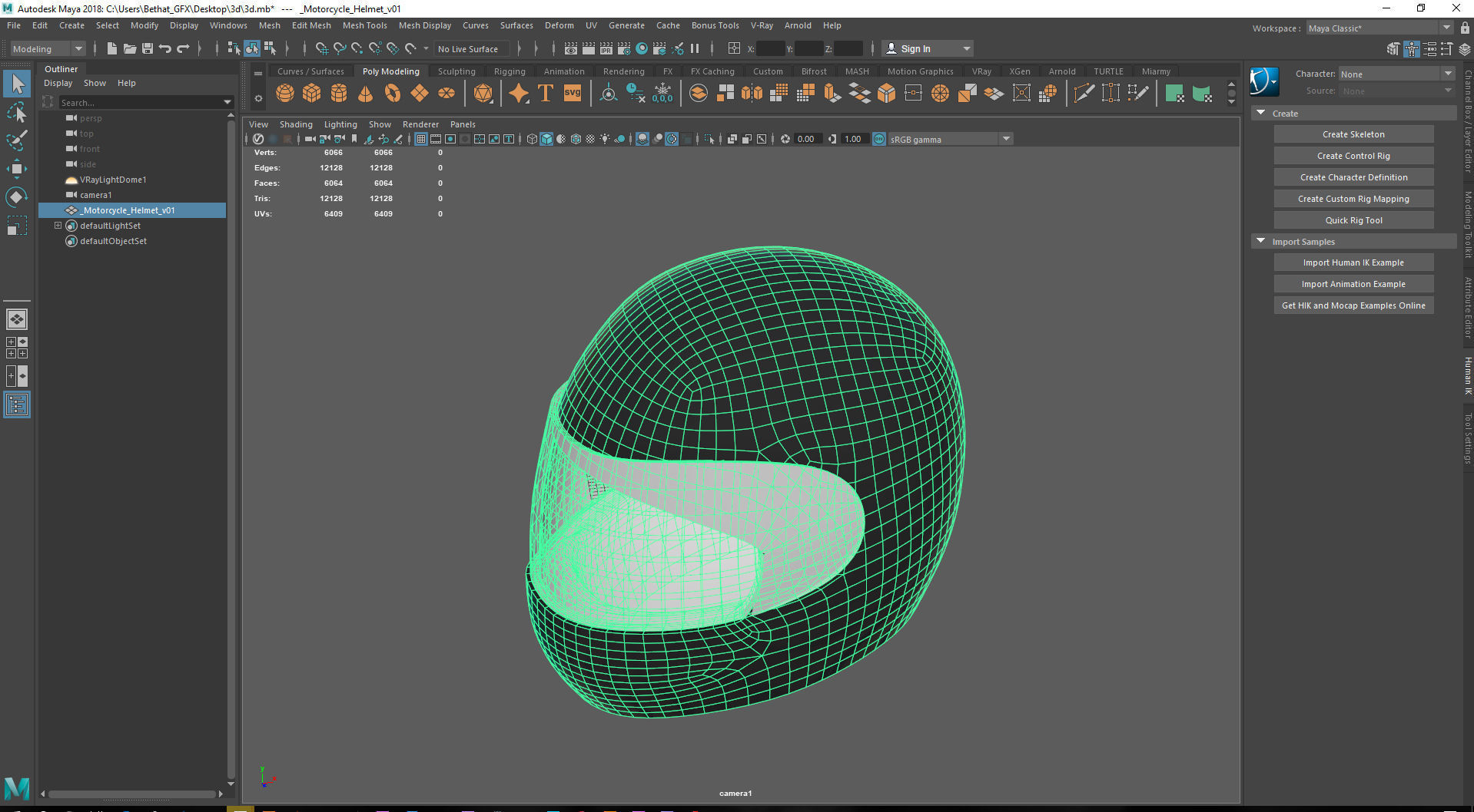 Bike Helmet 3D model_5