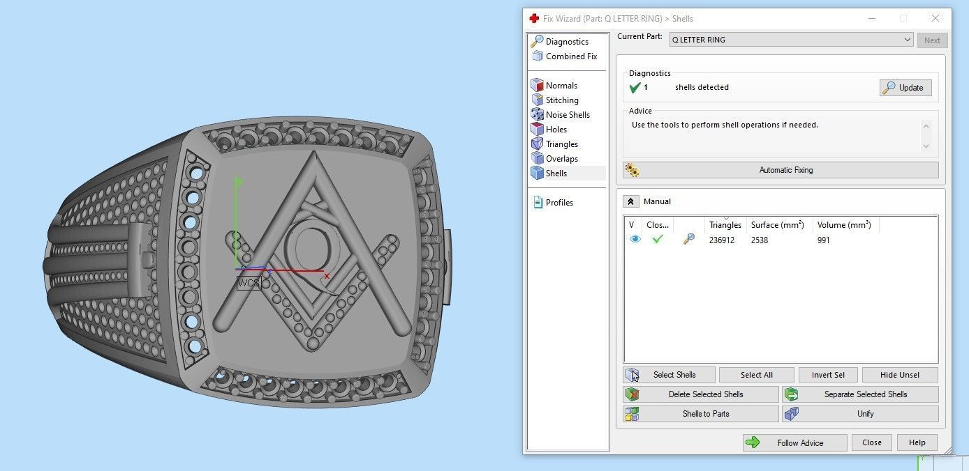 Q - LETTER  SIGNET RING 3D print model_9