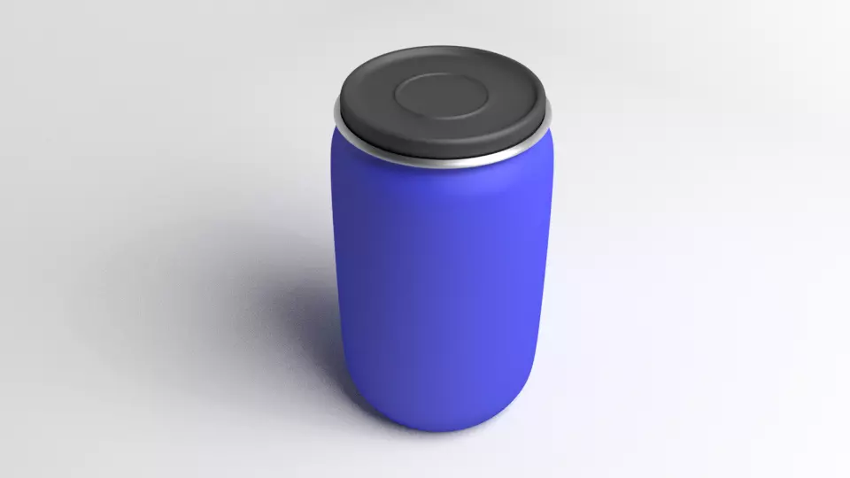 Barrel Plastic 1 3D model_0