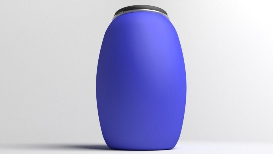 Barrel Plastic 3 3D model_3