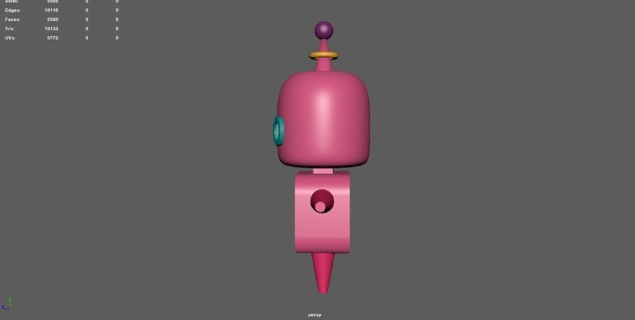 Pinkko Cute Robot Low-poly 3D model_3