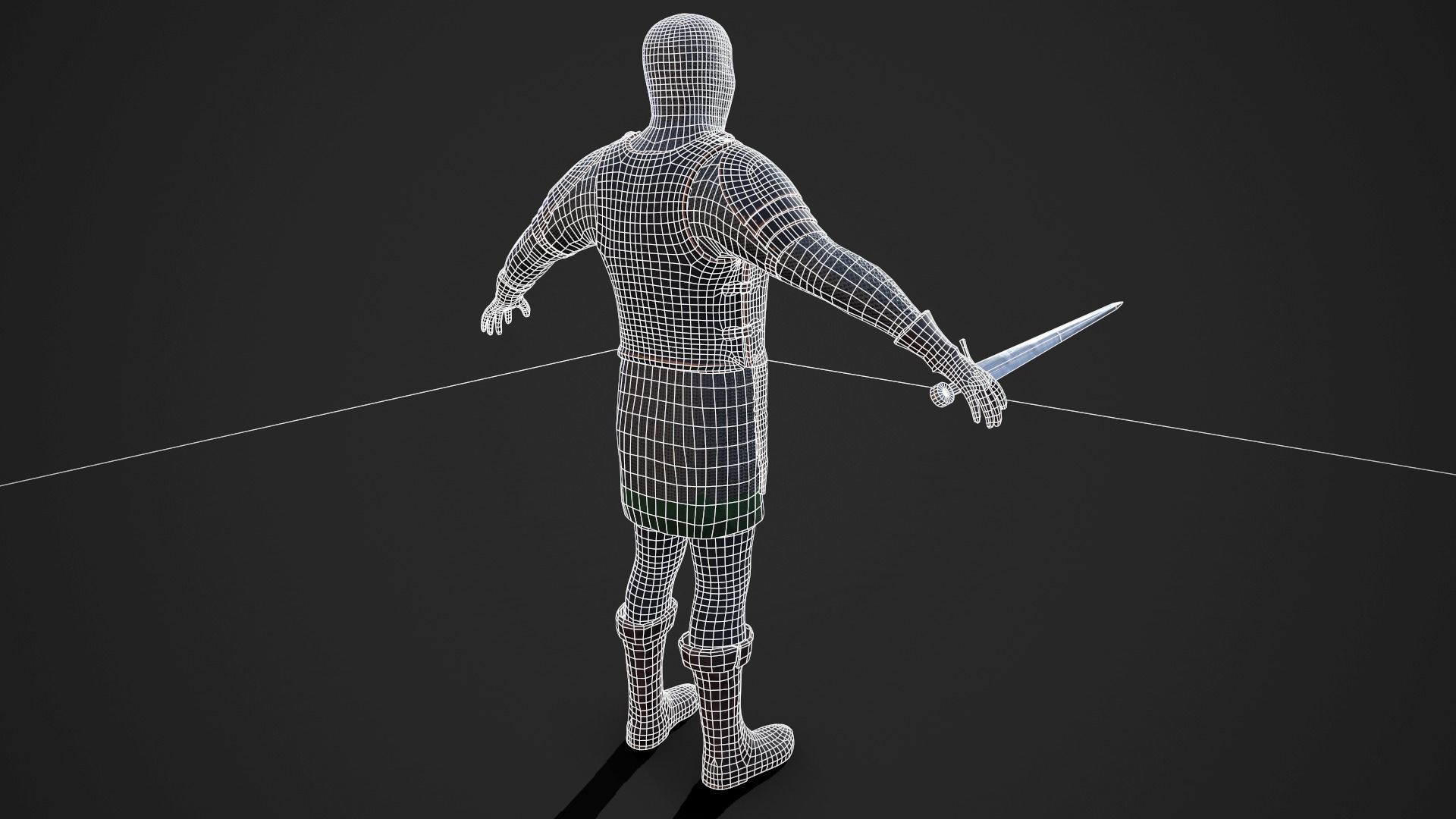 Fantasy Skeleton Knight Low-poly 3D model_12