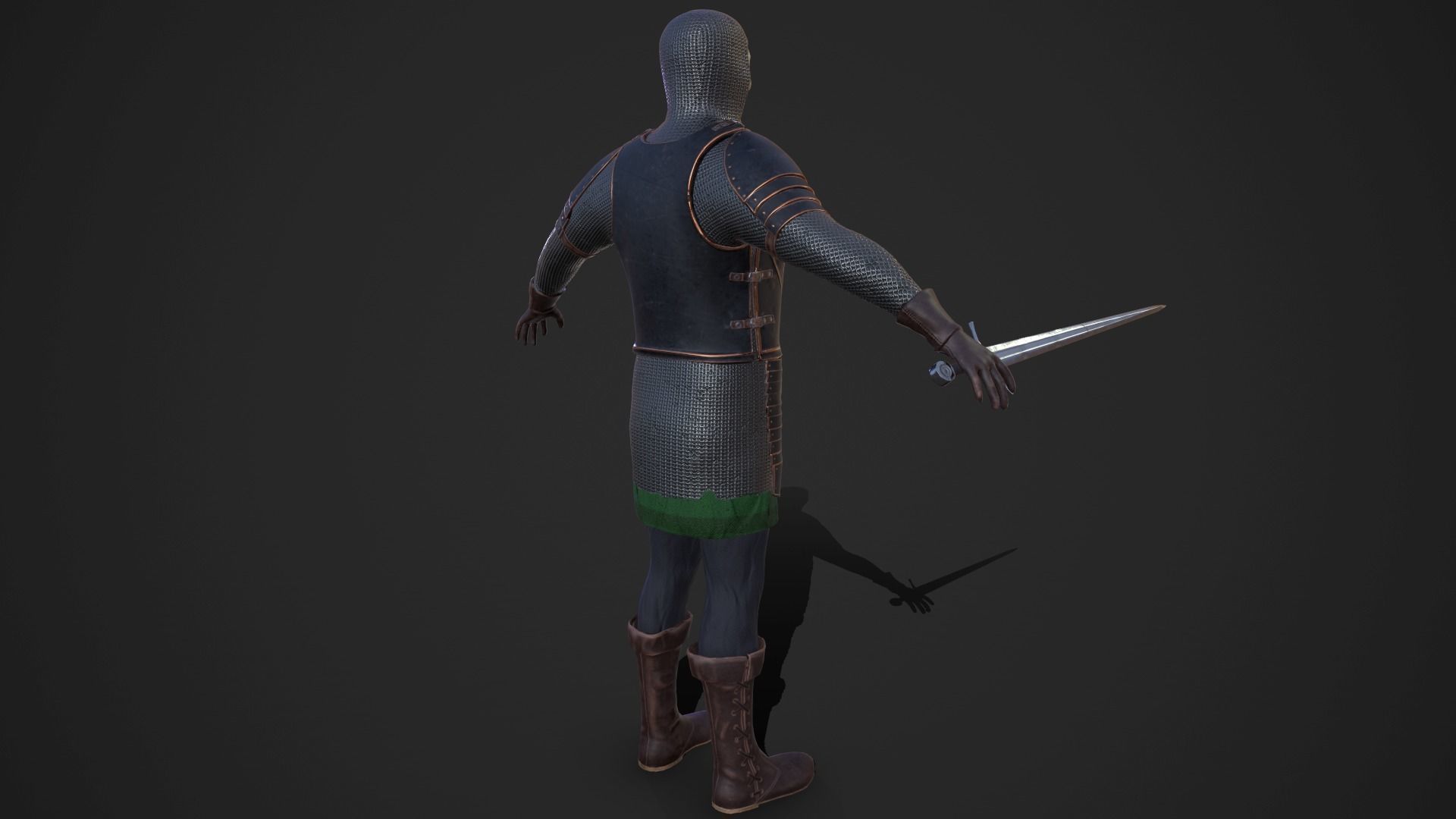 Fantasy Skeleton Knight Low-poly 3D model_8