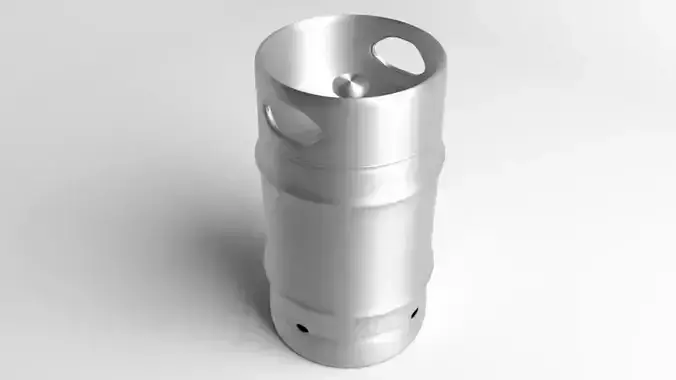 Barrel Steel 15 Gallons 3D model
