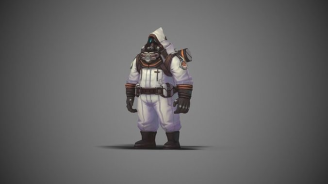 Bio Chemical Soldier Biotech --P2 Low-poly 3D model