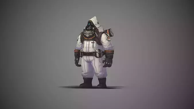 Bio Chemical Soldier Biotech --P2 Low-poly 3D model