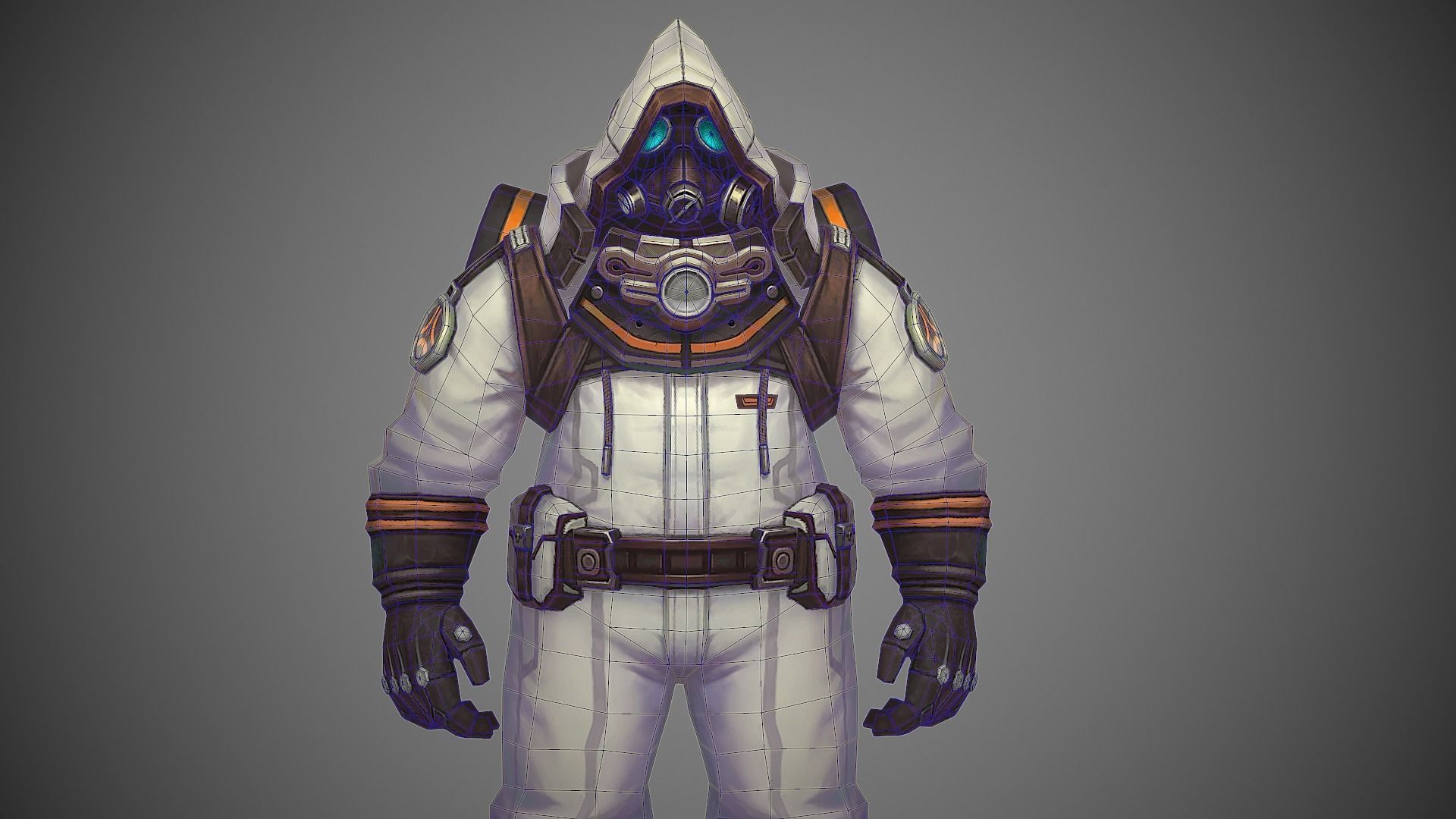 Bio Chemical Soldier Biotech --P2 Low-poly 3D model_8