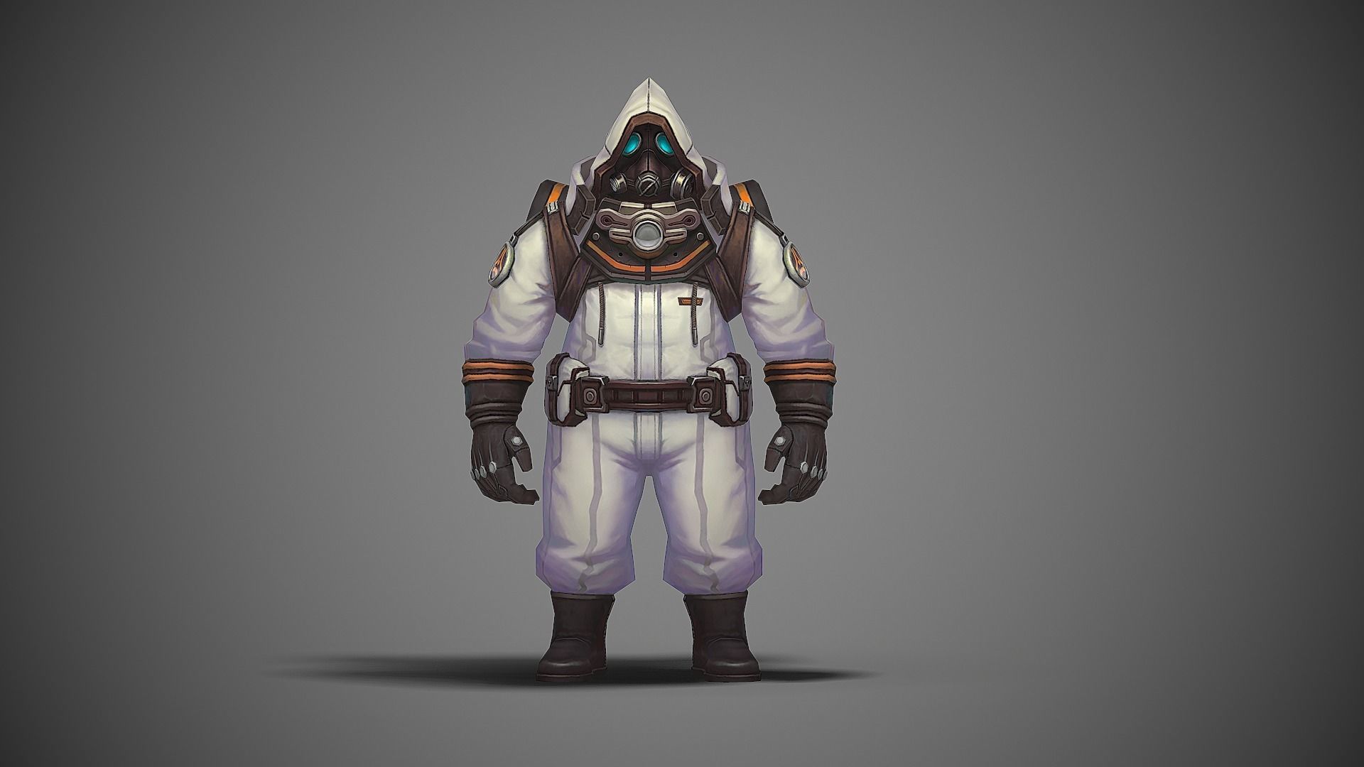 Bio Chemical Soldier Biotech --P2 Low-poly 3D model_1