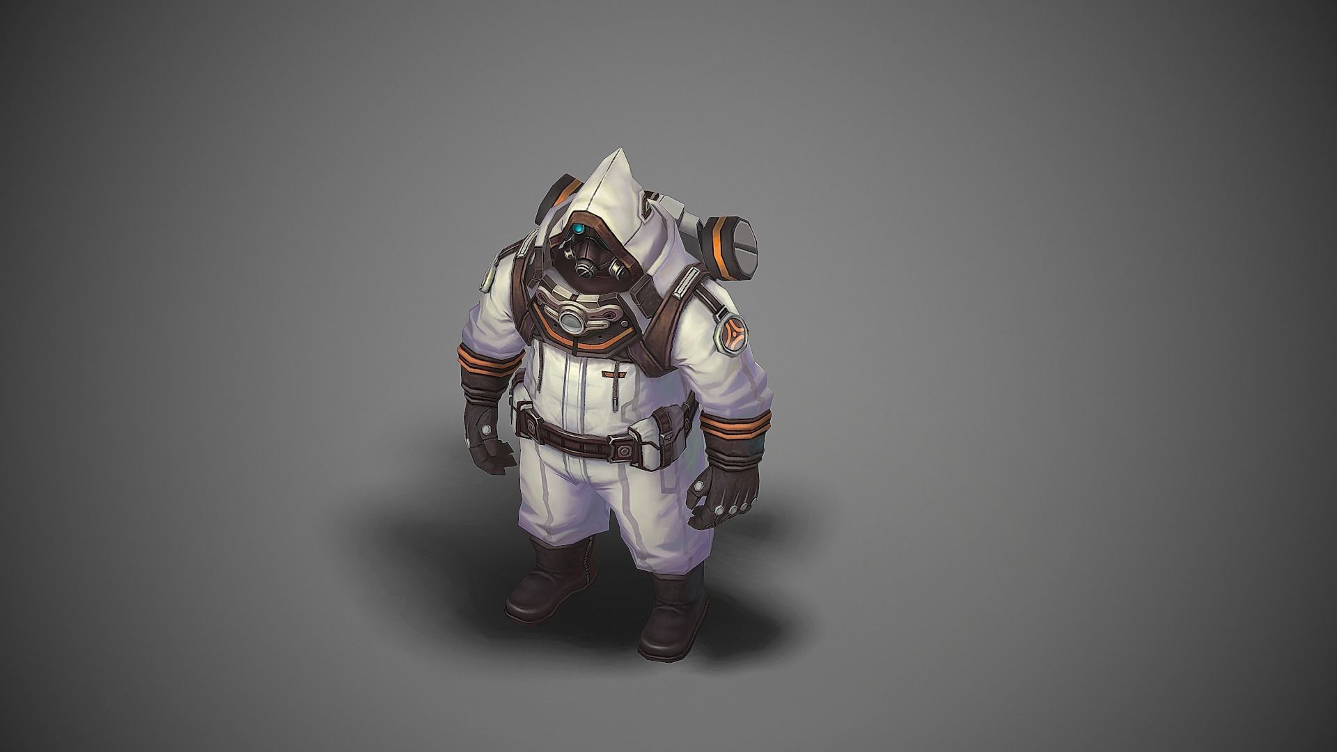 Bio Chemical Soldier Biotech --P2 Low-poly 3D model_6