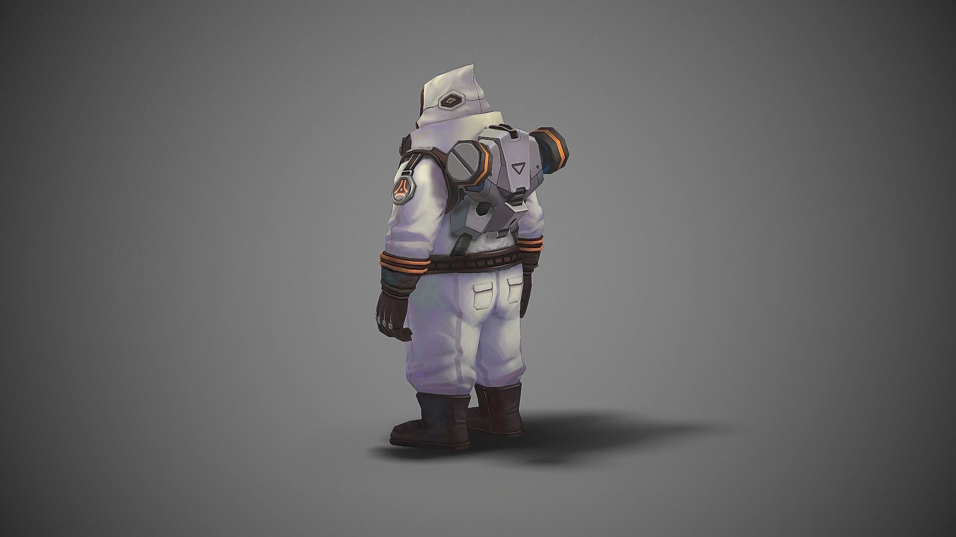 Bio Chemical Soldier Biotech --P2 Low-poly 3D model_4