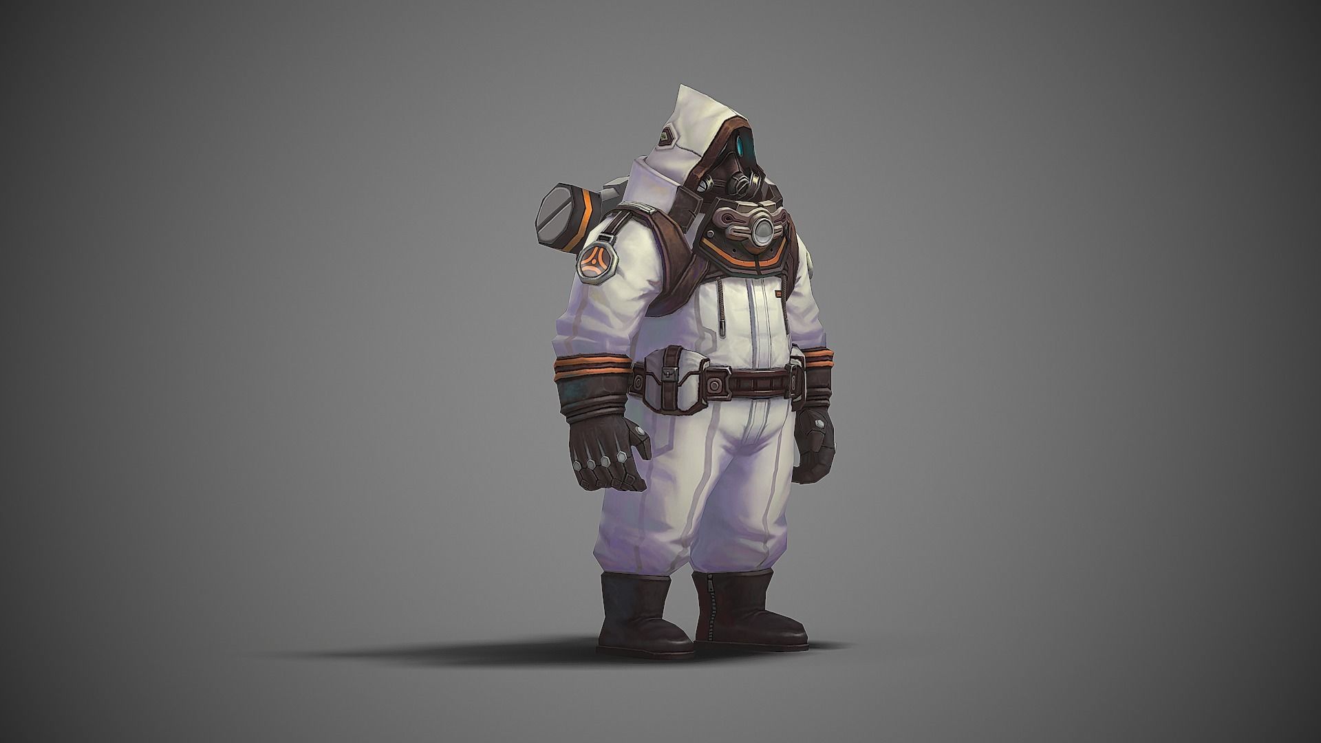 Bio Chemical Soldier Biotech --P2 Low-poly 3D model_2