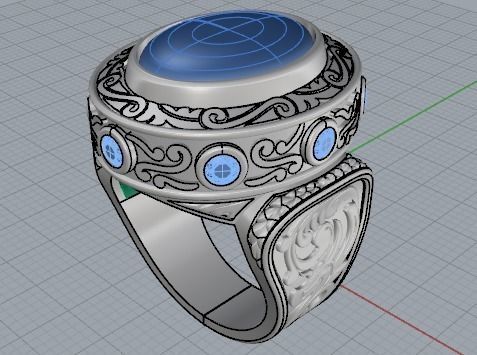 Beautiful ring 3D print model_3