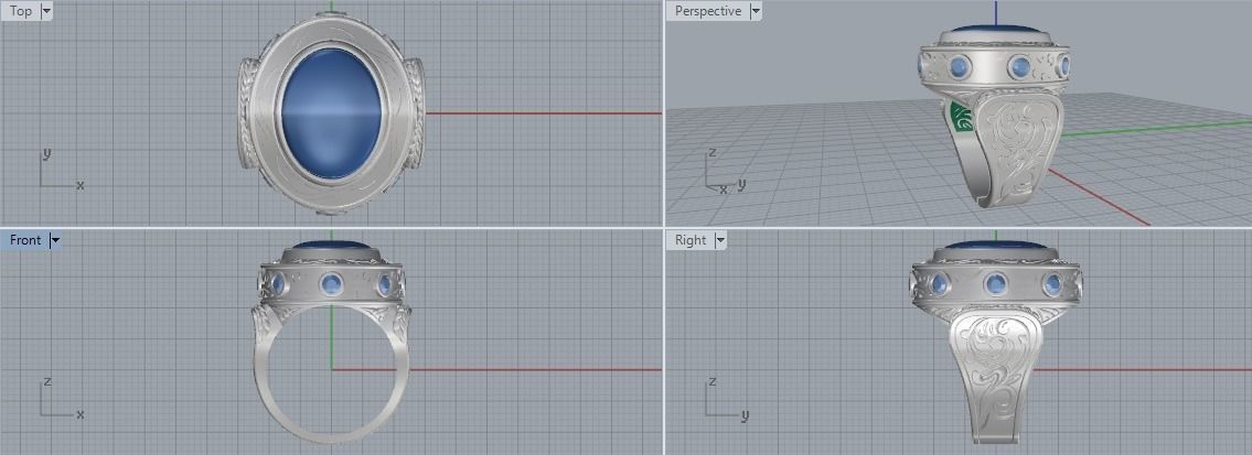 Beautiful ring 3D print model_2