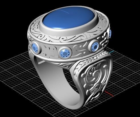 Beautiful ring 3D print model_1