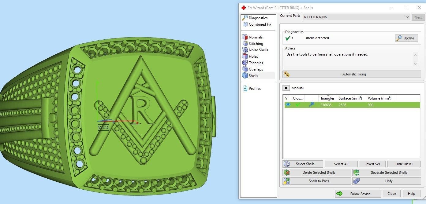 R - LETTER  SIGNET RING 3D print model_9