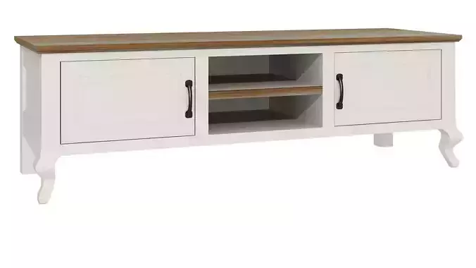Cabinet tv stand with wooden legs