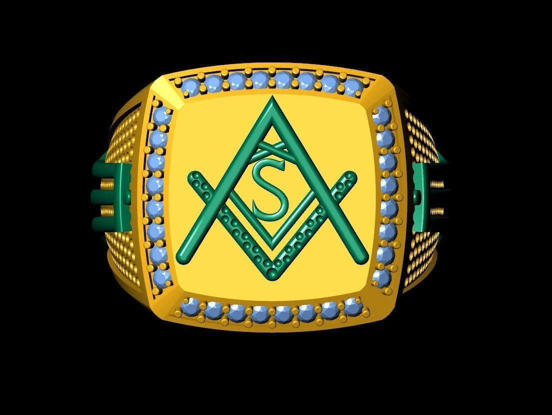 S - LETTER  SIGNET RING 3D print model_6