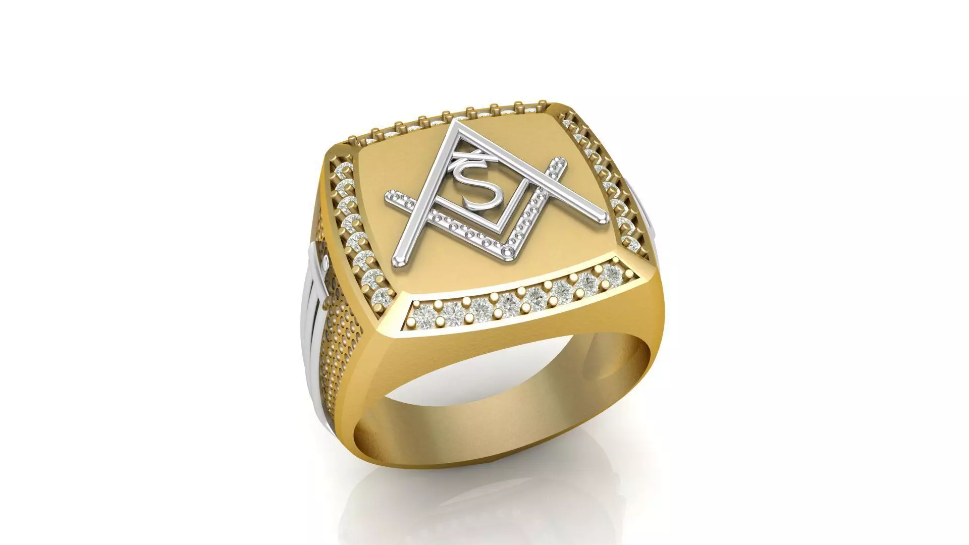 S - LETTER  SIGNET RING 3D print model_0