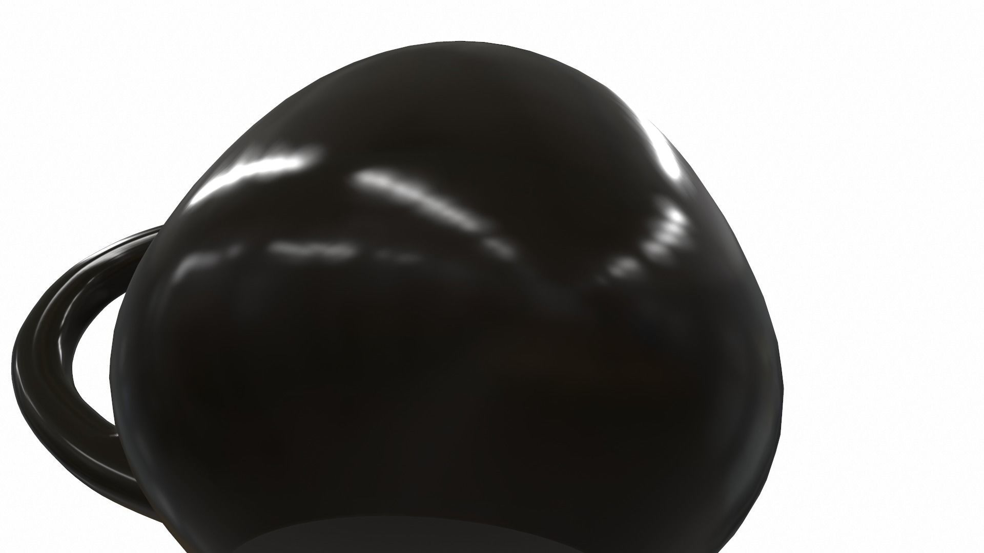 Black cat cup 3D model_7