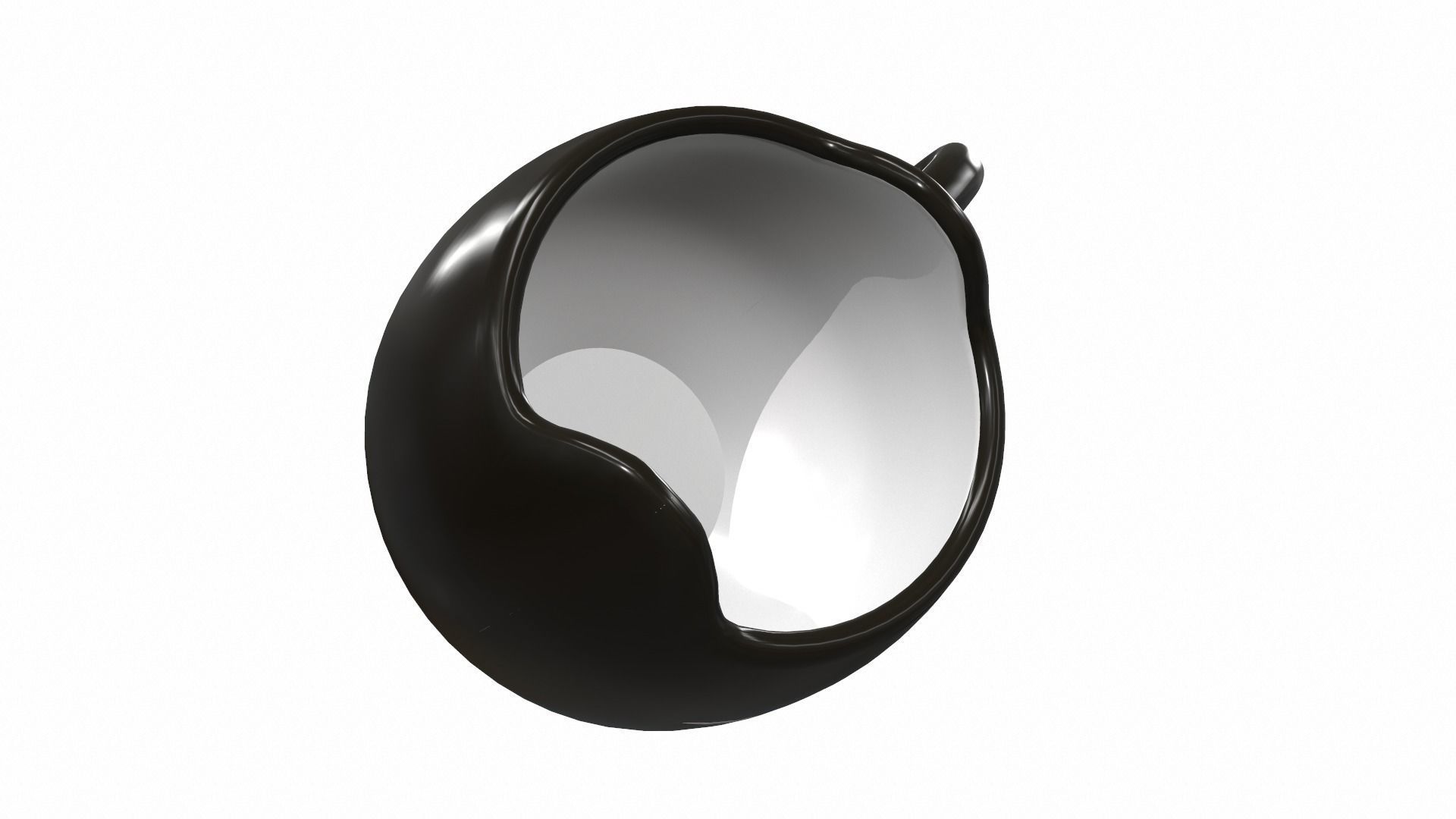 Black cat cup 3D model_4