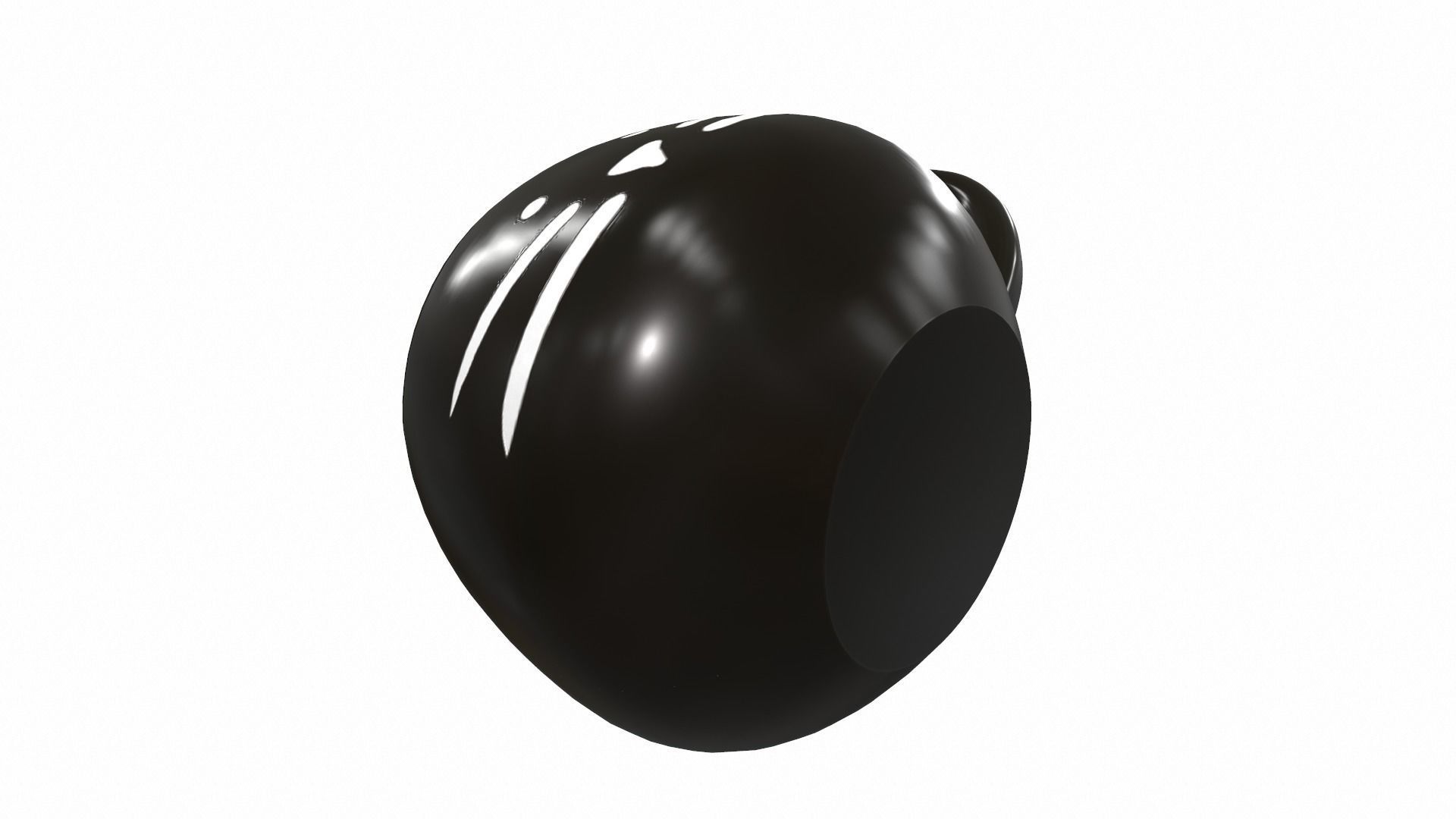 Black cat cup 3D model_3
