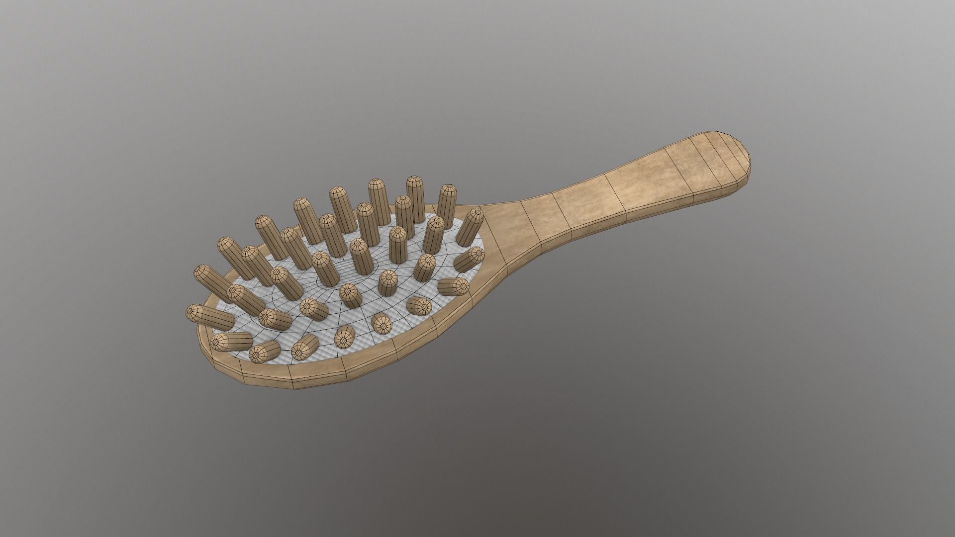 Massage Comb Low-poly 3D model_33