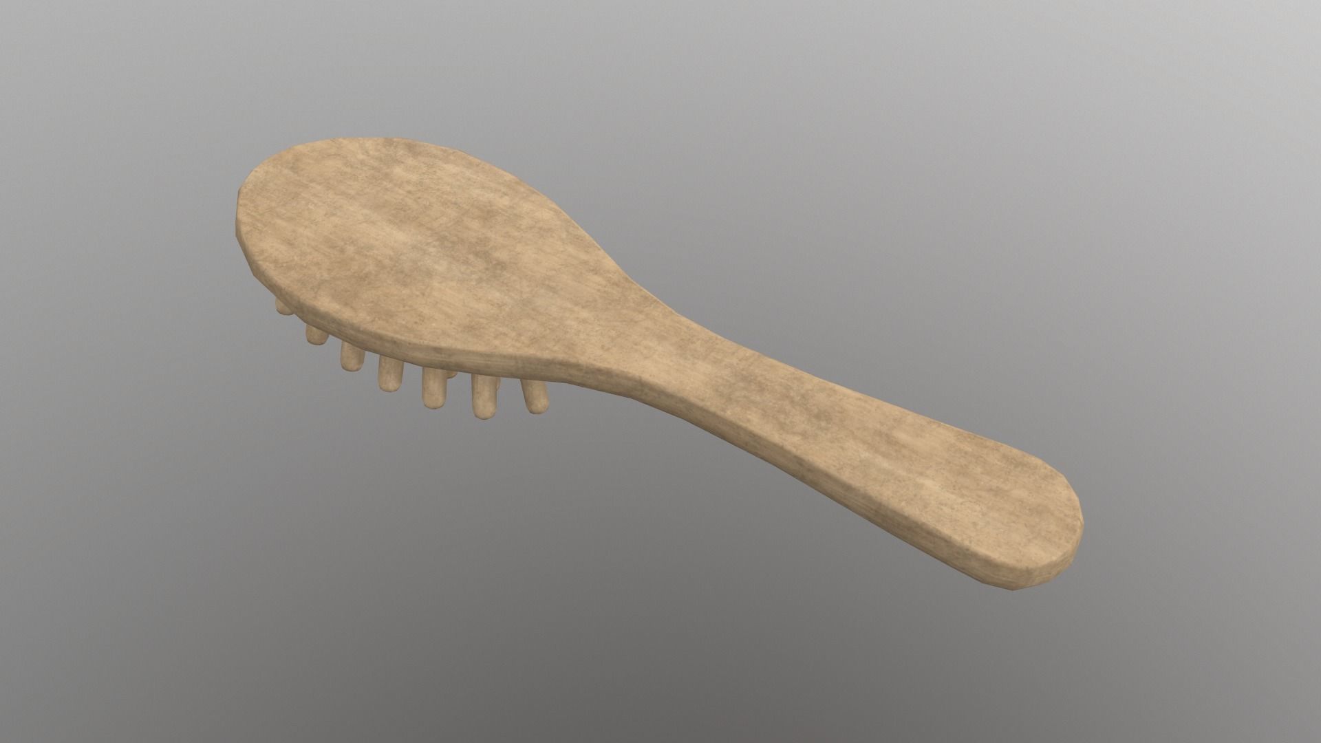 Massage Comb Low-poly 3D model_15
