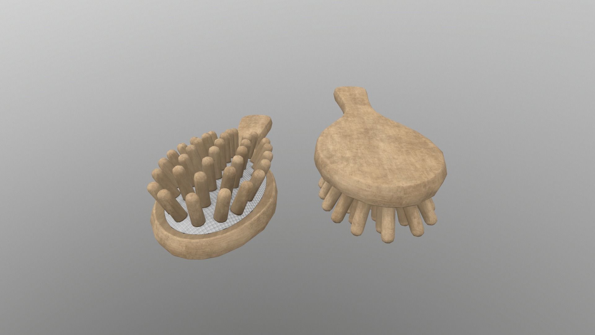 Massage Comb Low-poly 3D model_8