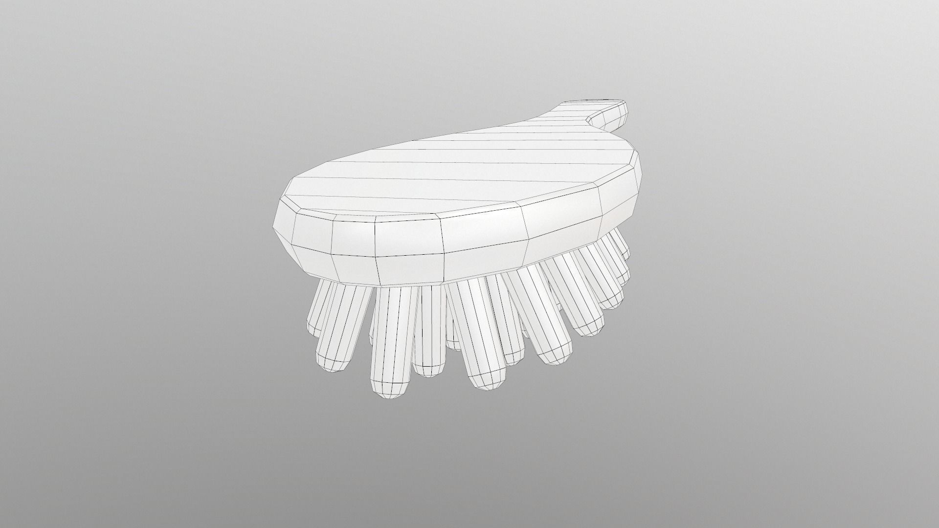 Massage Comb Low-poly 3D model_44