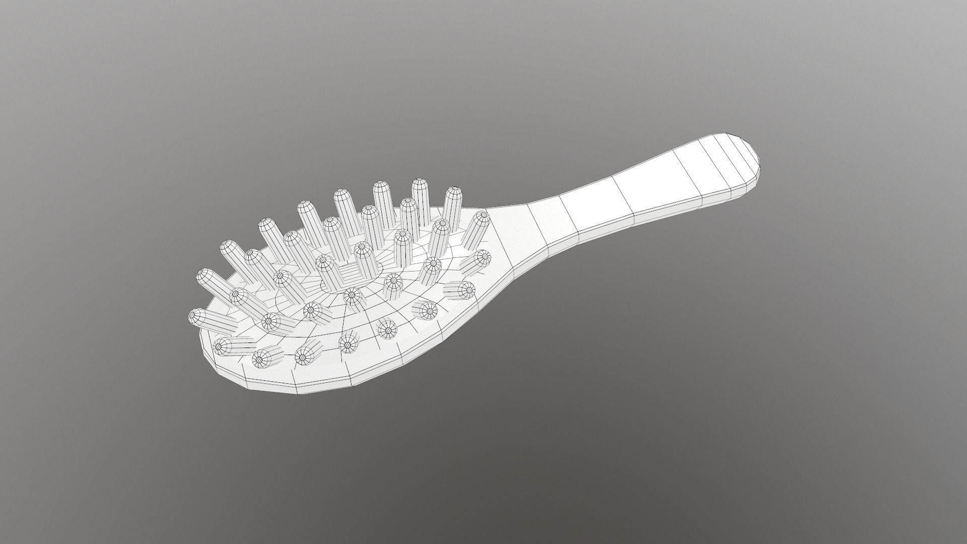 Massage Comb Low-poly 3D model_34