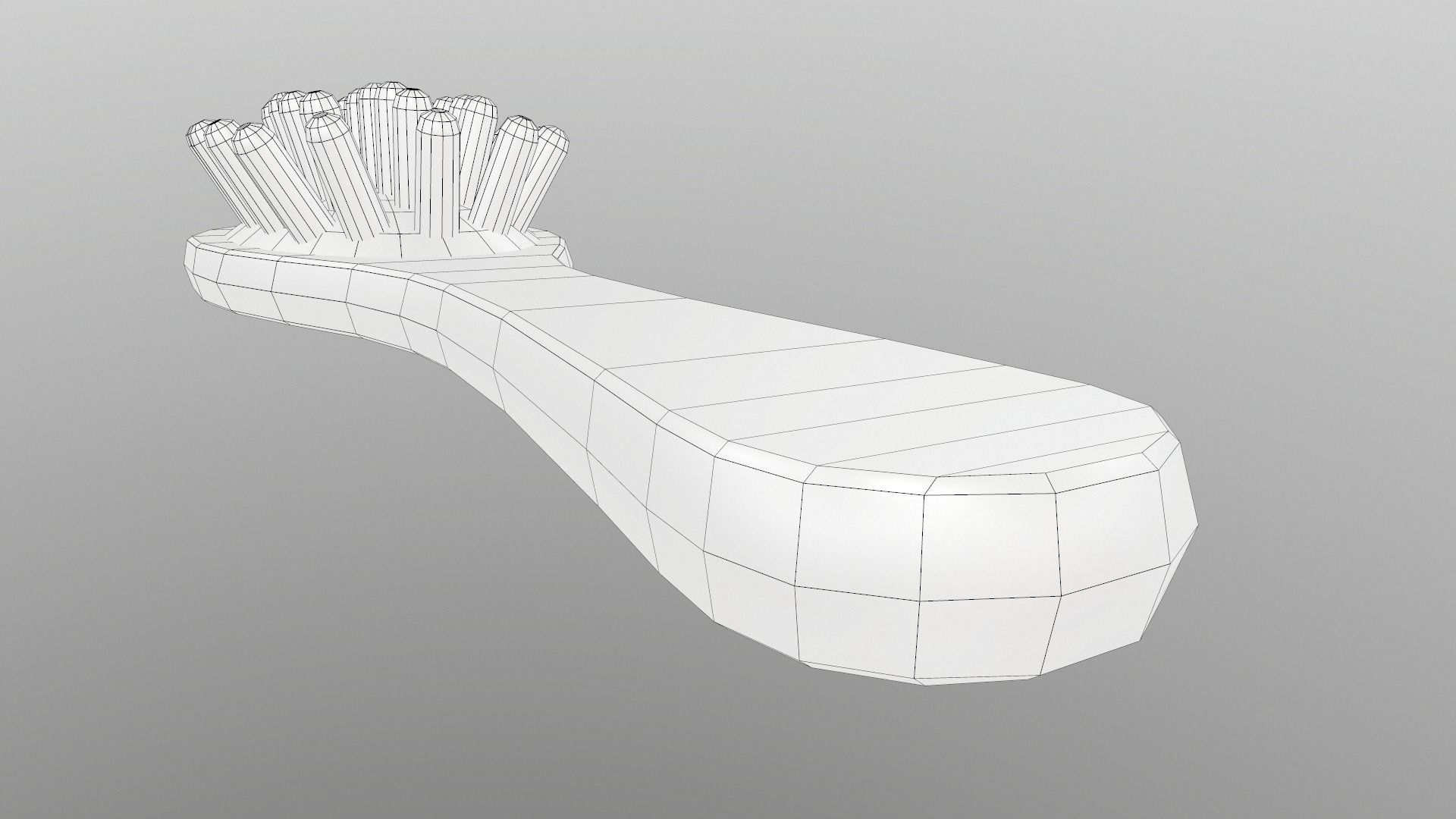Massage Comb Low-poly 3D model_36