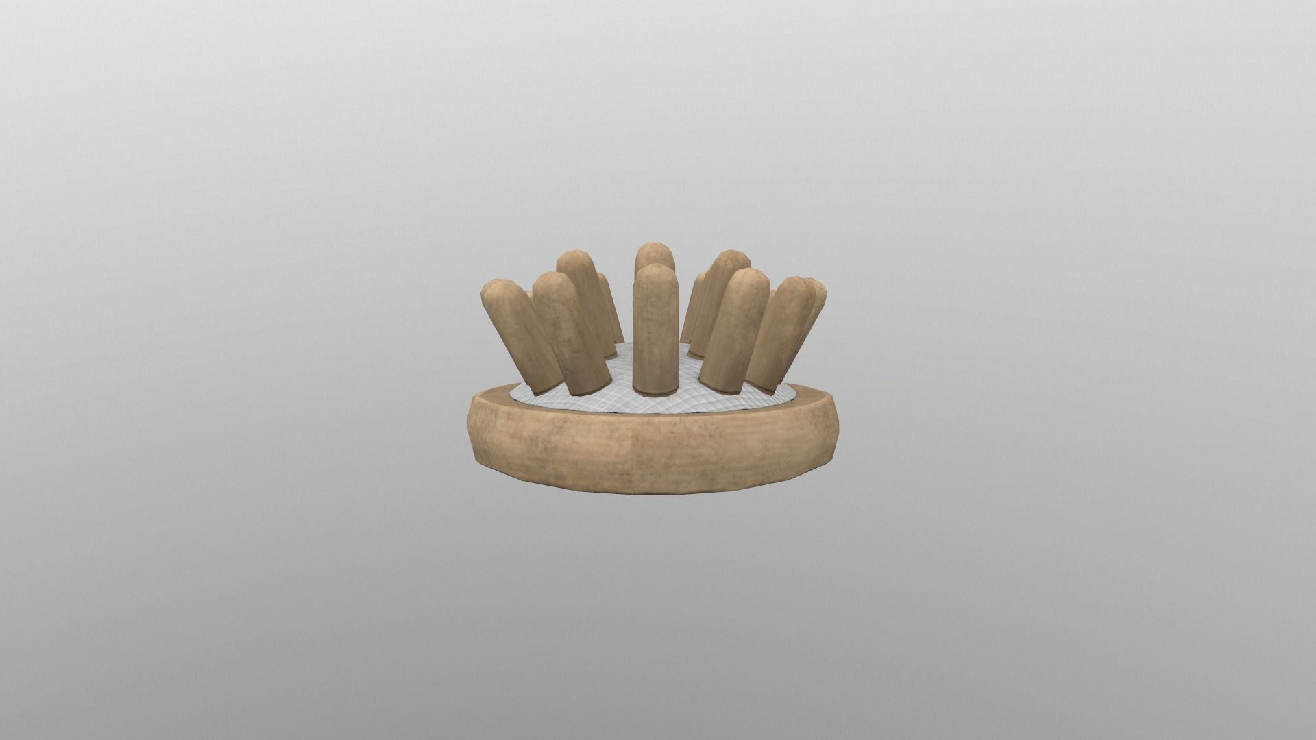 Massage Comb Low-poly 3D model_5
